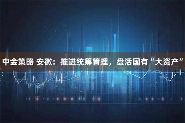 中金策略 安徽：推进统筹管理，盘活国有“大资产”